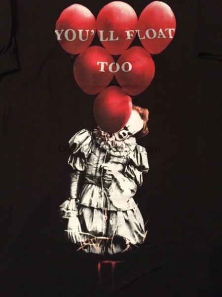 

steven king it horror movie book novel insane pennywise the clown men's t-shirt