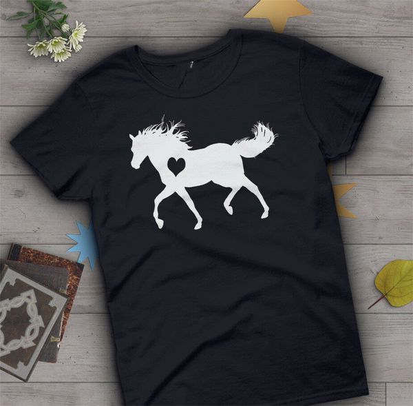 

horse t-shirt s m l 1-3xl mens womens cute horse gift pet lover blue navy printing tee shirt
