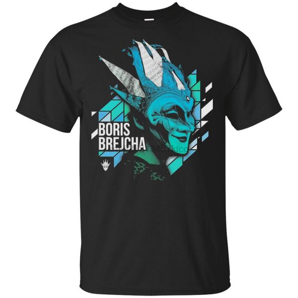 

борис brejcha dj tops тройника рубашки черный navy короткие мужчины женщины t-shirt личность выборочная