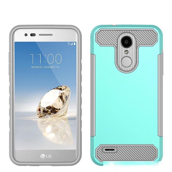 

armor phone case for lg stylo 5 g8 moto g7 play tpu pc carbon fibre for samsung lg q7 plus alcatel 7 oppbag