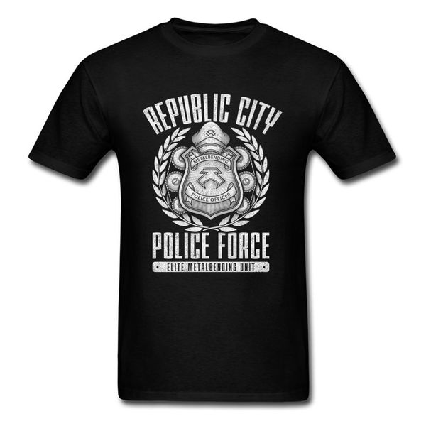 

men's fashion casual t-shirt new york republic city police force organization men tshirt text retro style summer t shirt