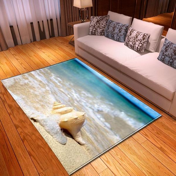 

carpets nordic sea beach carpet home decorative area rugs flannel non-slip bedroom dining room kids play living modern