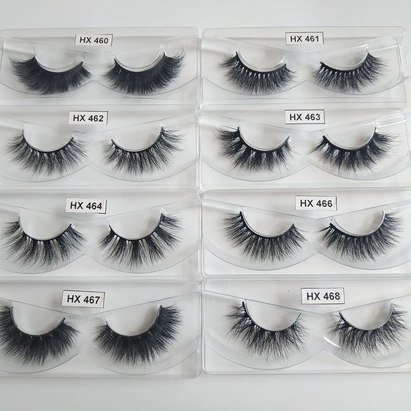 

hexuan lashes wholesale 30 pairs/pack eyelashes 3d mink lashes with tray no box 100% hand made full strip mink