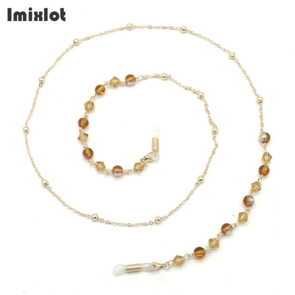 

1 шт. женщины мода кристаллические бусы солнцезащитные очки цепи металлические очки очки шнуры солнцезащитные очки держатель ожерелье очки ф, Silver