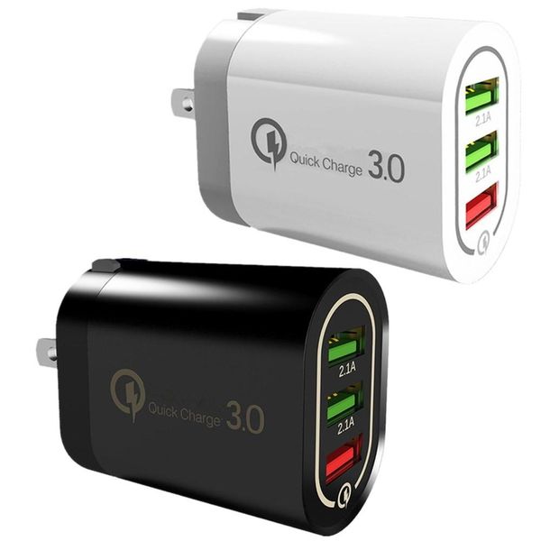 

4.8a qc 3.0 eu us wall charger power adpater usb phone charger for iphone 7 8 x 10 samsung s9 s10 htc android phone tablet pc