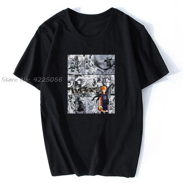

hinata shoyo manga strip haikyuu haikyu anime tshirt tee t shirt tee cotton plus size t-shirt streetwear