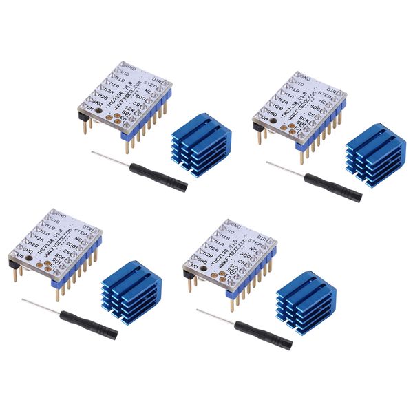 

4pcs tmc2130 stepper motor driver with heat sink screwdriver for 3d printer
