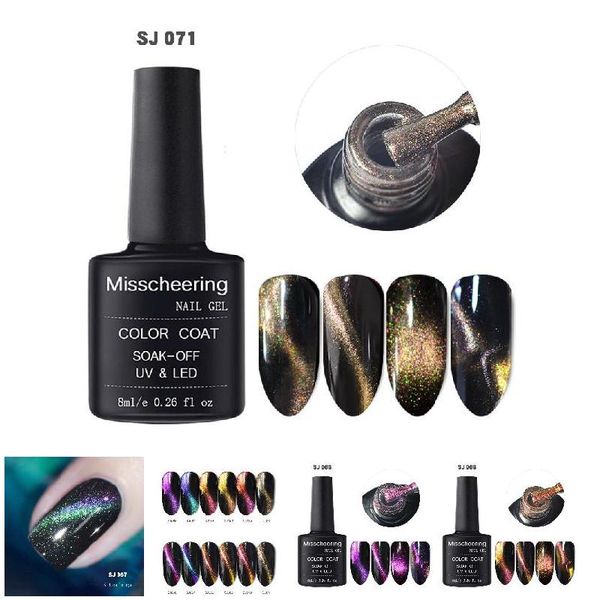 

nail gel 5d polish 6 color magnet magic cats eye kg66, Red;pink