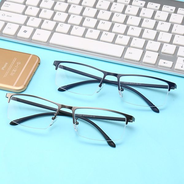 

half frame reading glasses men women metal presbyopia prescription eyewear presbyopic glasses +1.0 1.5 2 2.5 3.5 4 gafas, White;black