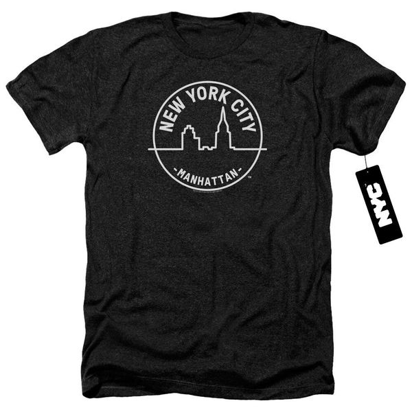 

nyc heather t shirt men women new york city manhattan black tee shirt all seasons suitable clothes