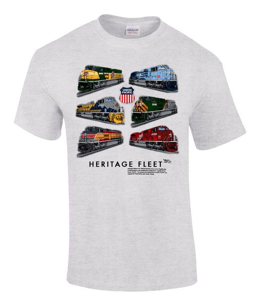 

new 2019 summer fashion union pacific heritage fleet authentic railroad t-shirt tee shirt [12] tee shirt