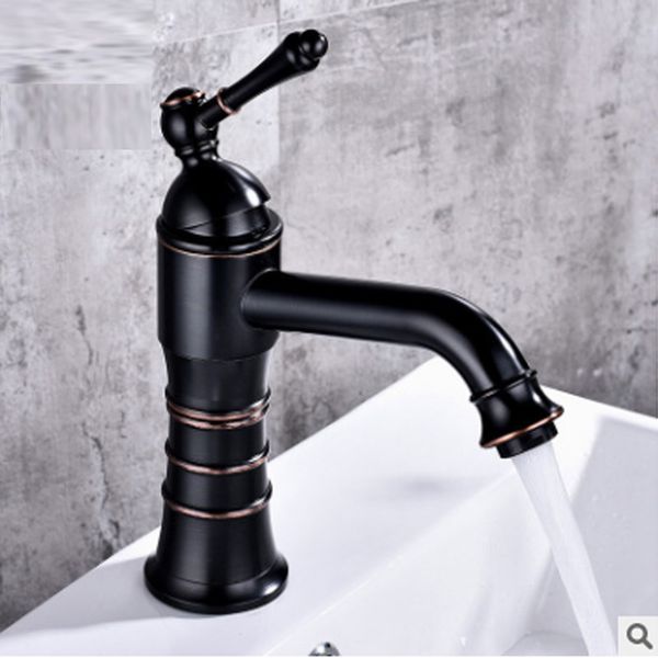 

european black washbasin faucet cold and basin faucet platform basin toilet retro faucets