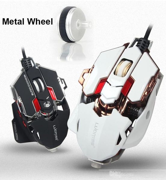 

g10s wired 4 colors led backlit 4000dpi adjust usb ergonomic optical gaming mouse gamer metal pc lapcomputer 9 buttons
