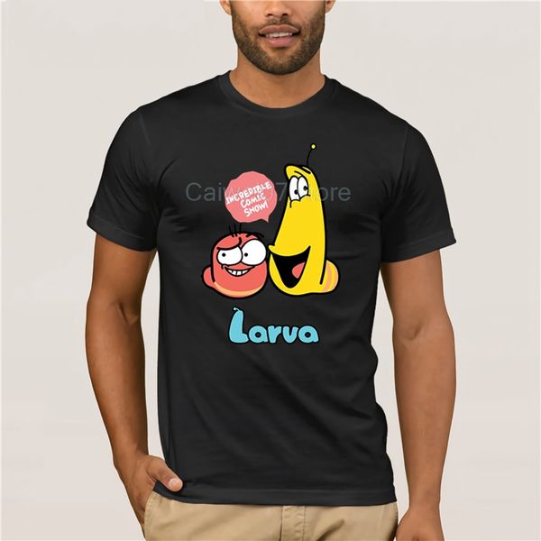 

men's t-shirt funny cartoon animation larva t shirt men summer sleeve round neck cool man's t-shirt