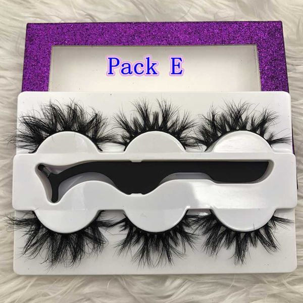 

false eyelashes mikiwi 3pairs with tweezers 3d mink thick full strip 5d lashes 3 pack wholesale box applicator