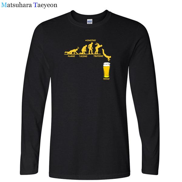

week craft beer funny t-shirts autumn t shirt men long sleeve t-shirt cotton mans tshirt cotton casual drunk alcohol drinking