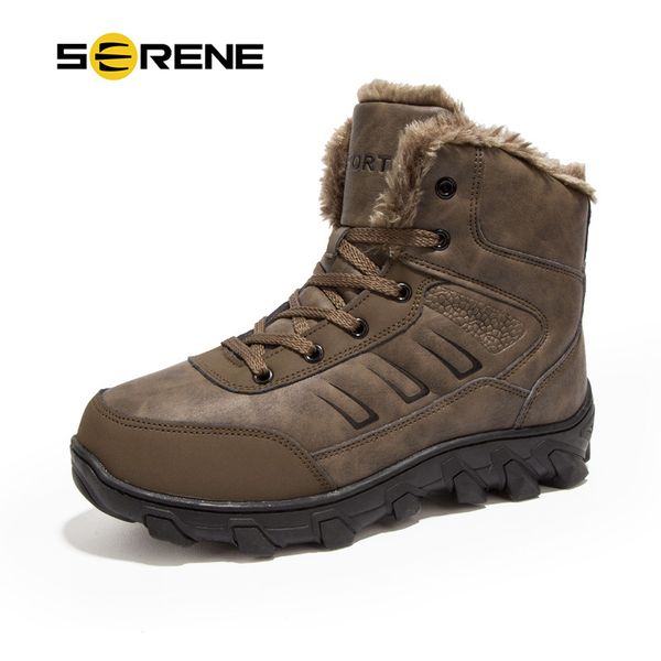 Stivali SERENE Mens Winter Warmest Big Size 48 Tactical Male Work Safety ManLeather Tooling Russian Style Men Snow