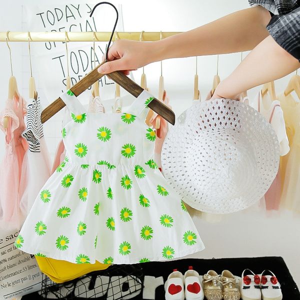 

summer 2020 new baby girl's summer suspender princess little princess dressdress dressgirl's printed cute dress wudc3, Black;gray
