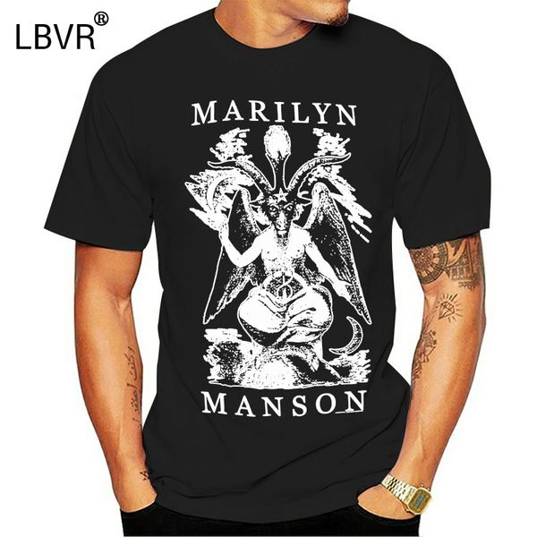 

new arrival male tees casual boy t-shirt discounts marilyn manson baphomet t-shirt