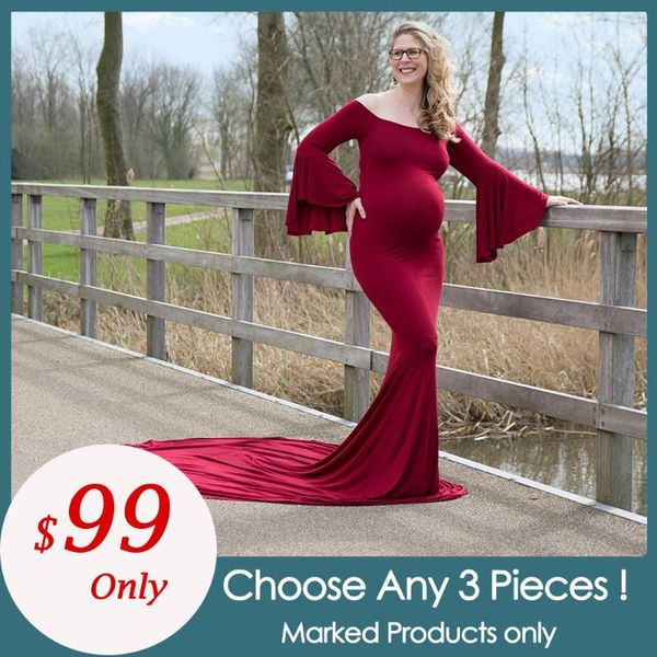 

d&j new maternity pgraphy props maxi maternity gown ruffles sleeves cotton dress fancy p shooting, White