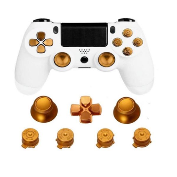

2020 chrome metal aluminium thumsticks replacement parts for ps4 buttons