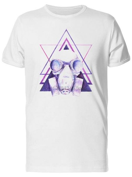 

steampunk mask triangle art mens tee -image by large size tee shirt