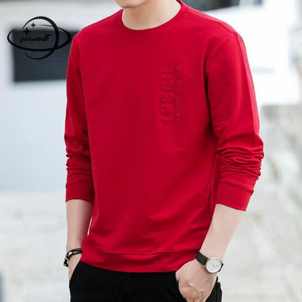 

men's hoodies & sweatshirts mens spring autumn male clothing long sleeve o-neck pullover print letter loose man clothes y69, Black