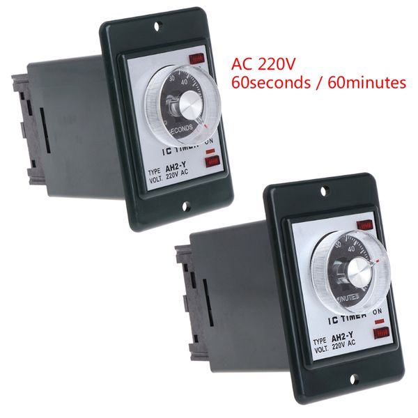 

0-60 seconds/minutes power on delay timer time relay w socket base ac 220v ah2-y