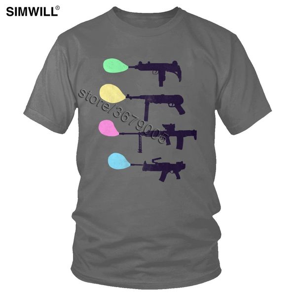 

vintage bubble guns t shirts men's breathable cotton tee o neck short sleeved shooting lover t-shirt fashion summer tshirt gift