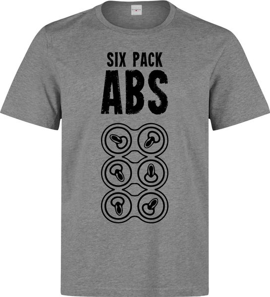 

новая мода прохладный повседневная футболки six pack abs смешные пива логотип мужчин (женщины в наличии) серый top quality summer tee shirt