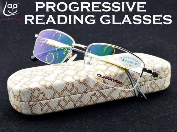

sunglasses = clara vida intelligence progressive multifocal commercial reading glasses bifocal see near far ultra light +1 +1.5 +2 to +4, White;black