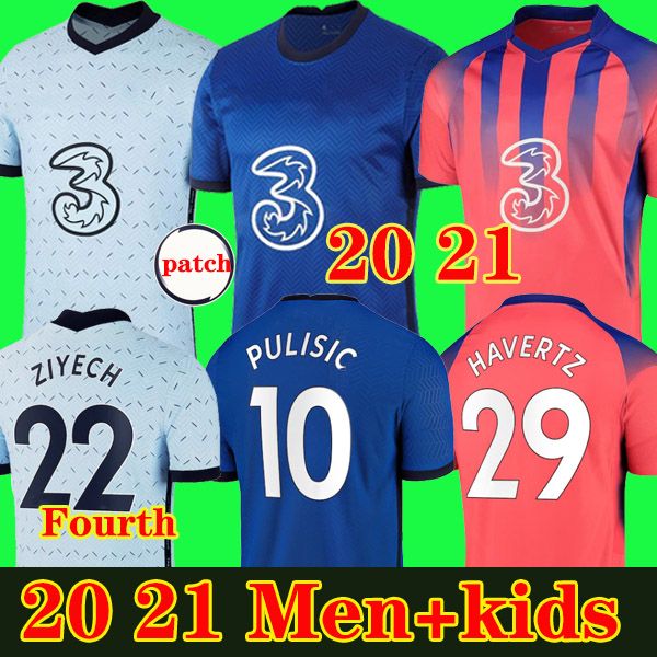 

Thailand ABRAHAM WERNER HAVERTZ CHILWELL ZIYECH soccer jersey 20 21 PULISIC MOUNT KANTE 2020 2021 Camiseta de football shirt men + kids