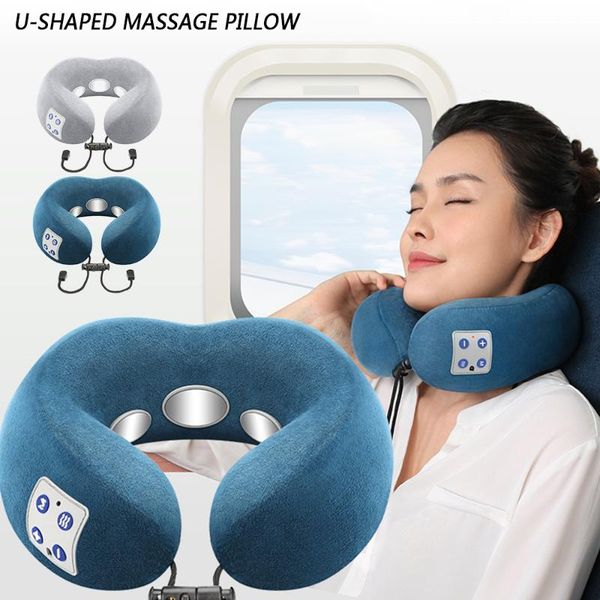 

foam memory pillow u-shaped massage travel neck pillow sleeping neck massager rest cervical vertebra therapy cushion