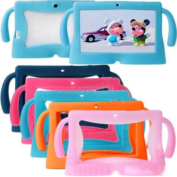 

wholesale tablet pc case bags q88 silicone tablet case cover 7 inch for kids soft rubber gel shock proof protective case 100pcs hipping
