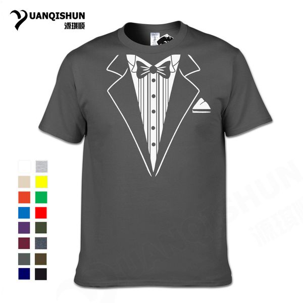 

fake suit tie design printed t shirts men 2018 summer hip hop men's dress t-shirt cotton street tshirts plus size xs-3xl tee