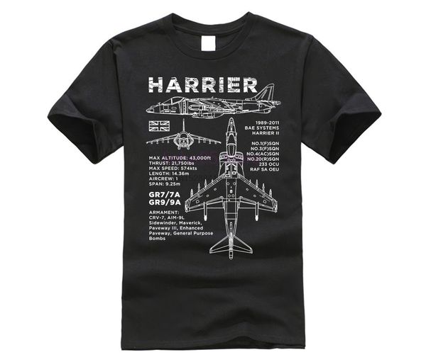 

100% хлопок brand new футболки harrier gr7 7а blueprint футболка gr9 9 bae av8b самолет raf 1 3-20 sqn печать футболки для мужчин