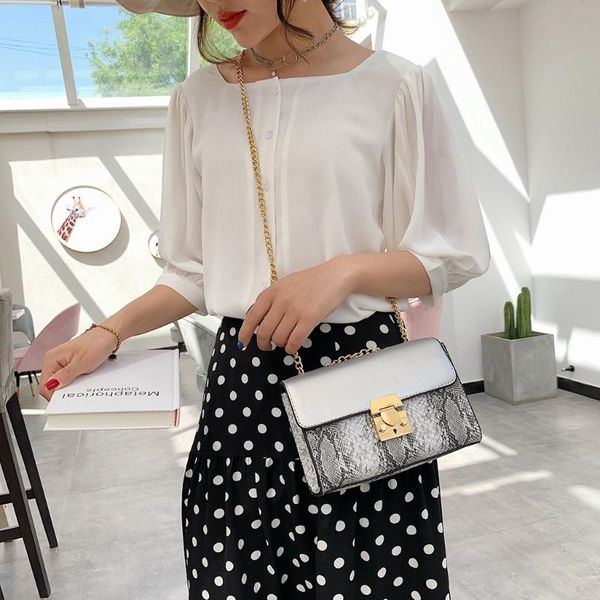 

women ladies girls fashion wild casual elegant snake patchwork shoulder handbag purse crossbody bags handbag famous 2020 50
