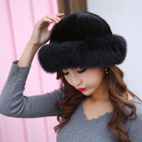

beanie/skull caps winter hats for women natural mink bonnet women's streetwear hat fashion real fur warm gorros mujer invierno my814, Blue;gray