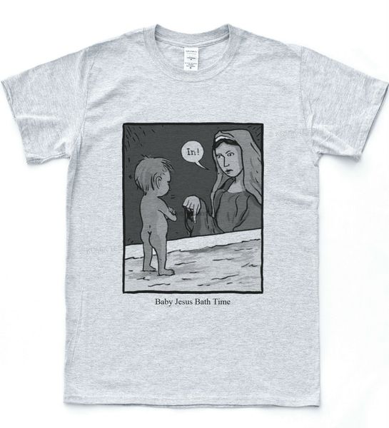 

baby jesus bath time walk on water t-shirt funny meme tee comic novelty gift