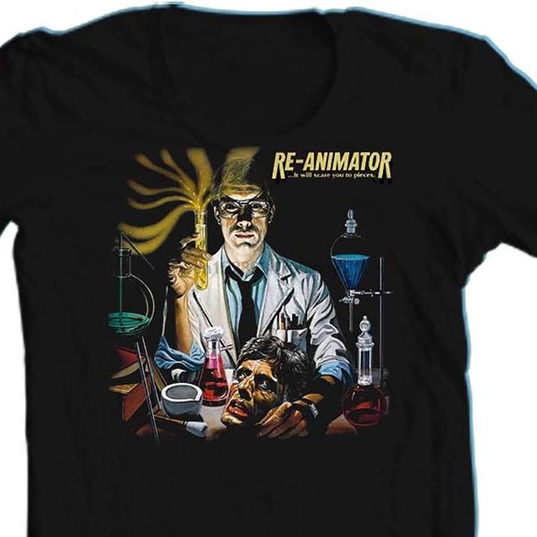 

re-animator футболки ретро 80s 70s фильм ужасов фильм тройник h.p. лавкрафт