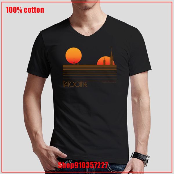 

посещение татуин v-образным вырезом футболка мягкий хлопок верхнего качества свободные рубашки hot summer tops пользовательские печати рубаш