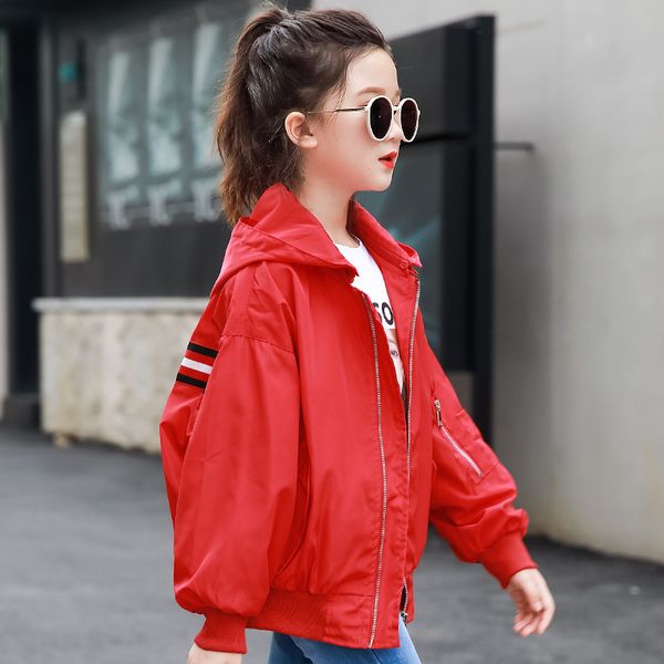 

girls' jackets and jackets 2020 spring and autumn new korean children's baseball shirts, big children's casual, Blue;gray