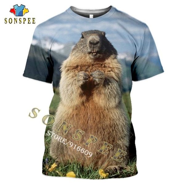 

summer hunting animal gopher clothing 3d print shirts oversized kawaii hippie men clothing