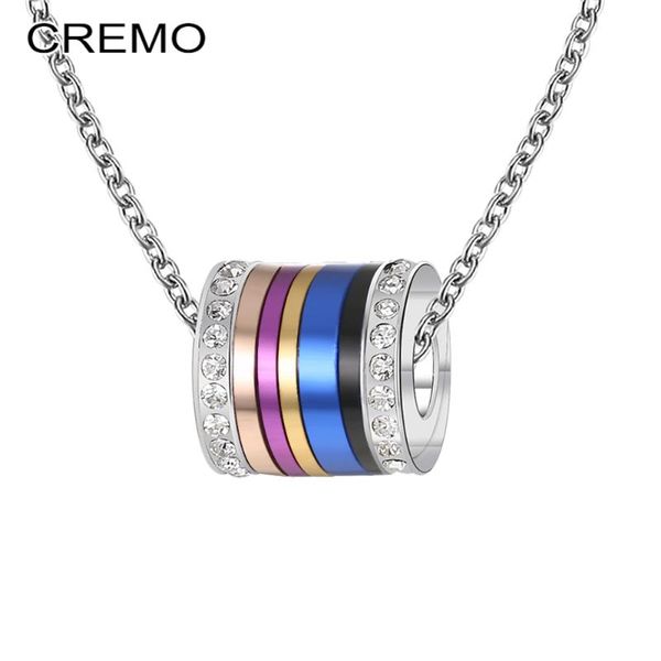 

cremo jewelry rotating pendant necklace diy crystal vintage spinner stainless steel chain choker charm necklace georgette, Silver