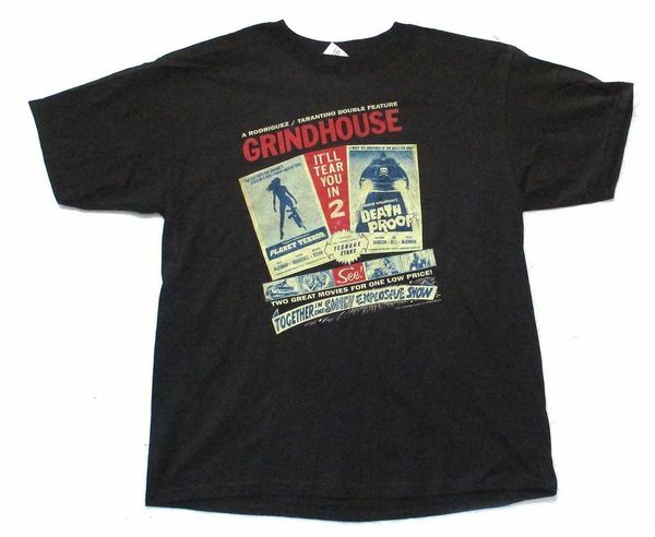 

grindhouse double feature planet terror death proof black t shirt new licensed