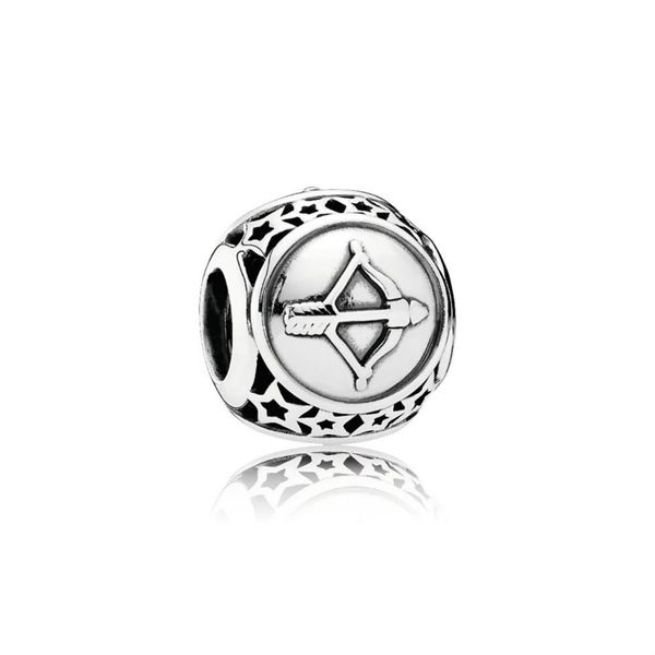 

new 100% sterling silver 1:1 glamour 791944 sagittarius openwork silver charm bead original women wedding fashion jewelry 2018, Black