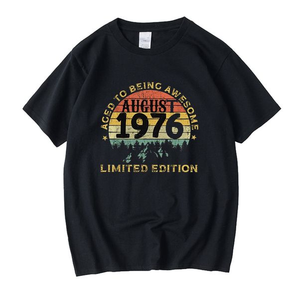 

vintage legends awesome born in august 1976 tshirt men short sleeved 44th birthday gift t-shirt pre-shrunk cotton tee shirt