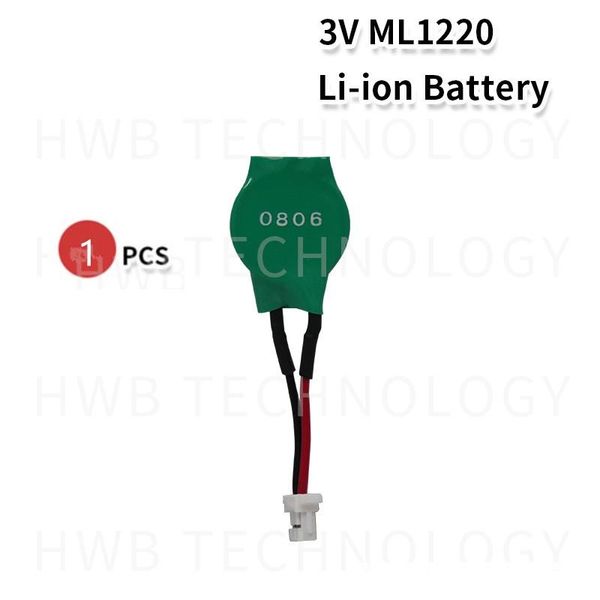 

batteries rechargeable batteries 1pcs ml1220 ml 1220 rechargeable 3v cmos rtc battery w/ cable bios backup ing