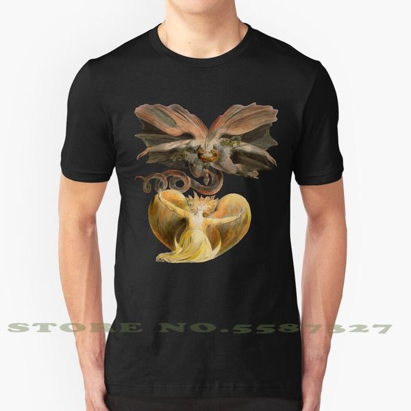 

уильям блейк: великий красный дракон 2 моды урожай tshirt футболка william blake blake великий красный дракон и женщина