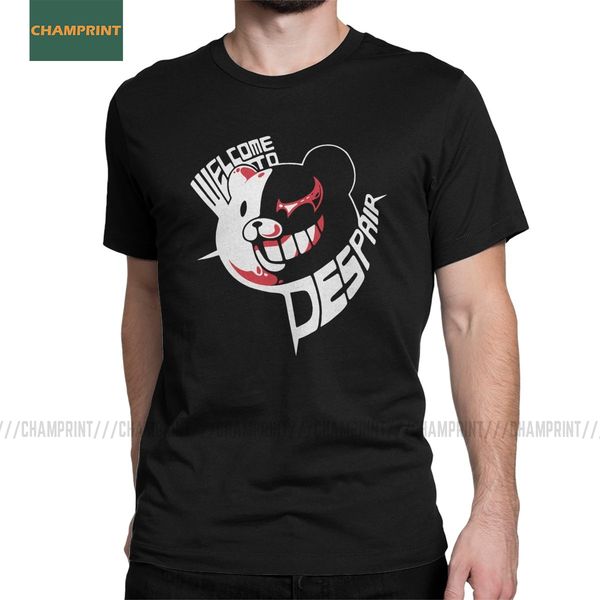 

мужчины welcome to despair dangan ronpa t рубашки monokuma nagito эносима футболка аниме monobear хлопок топы с коротким рукавом майка